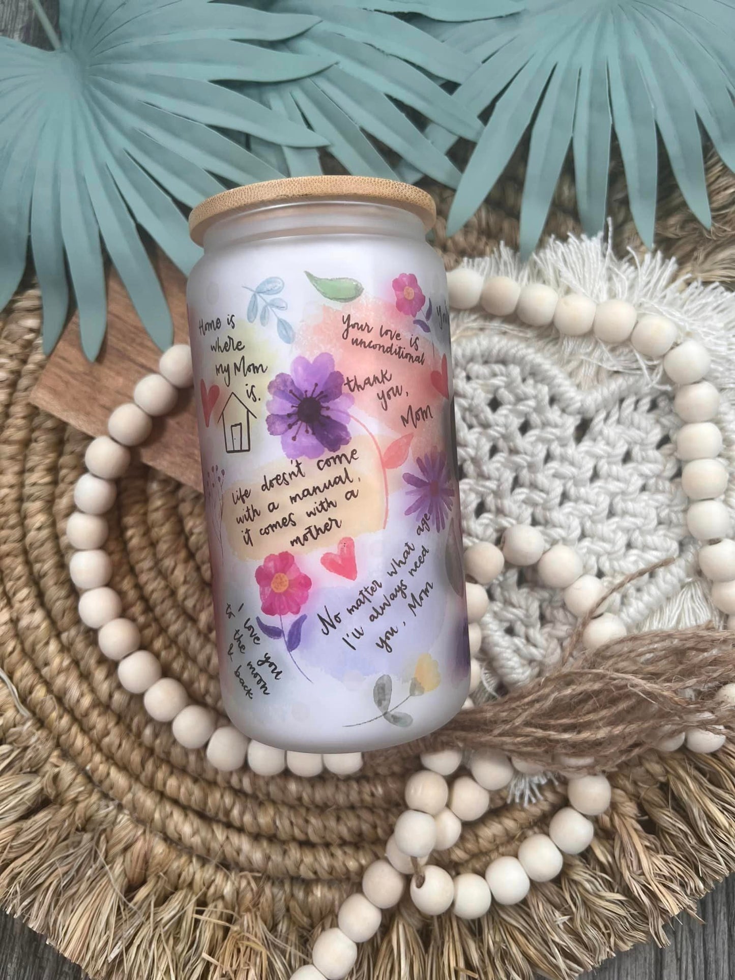 Best Mom Ever Glass Can