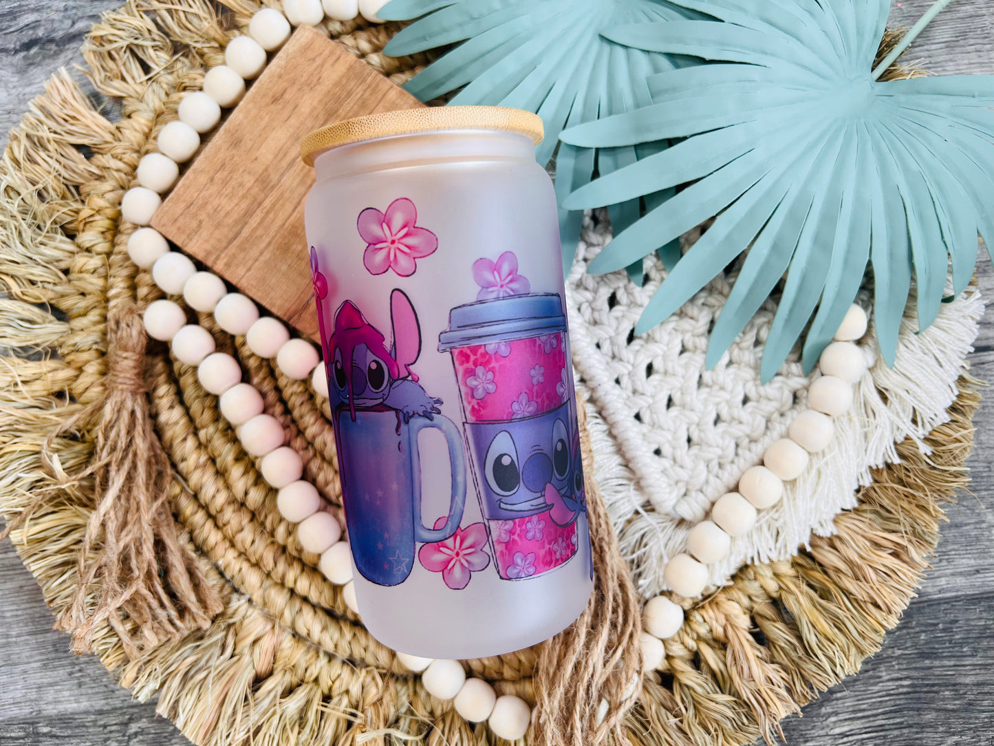 Stitch Coffee Latte Glass Can