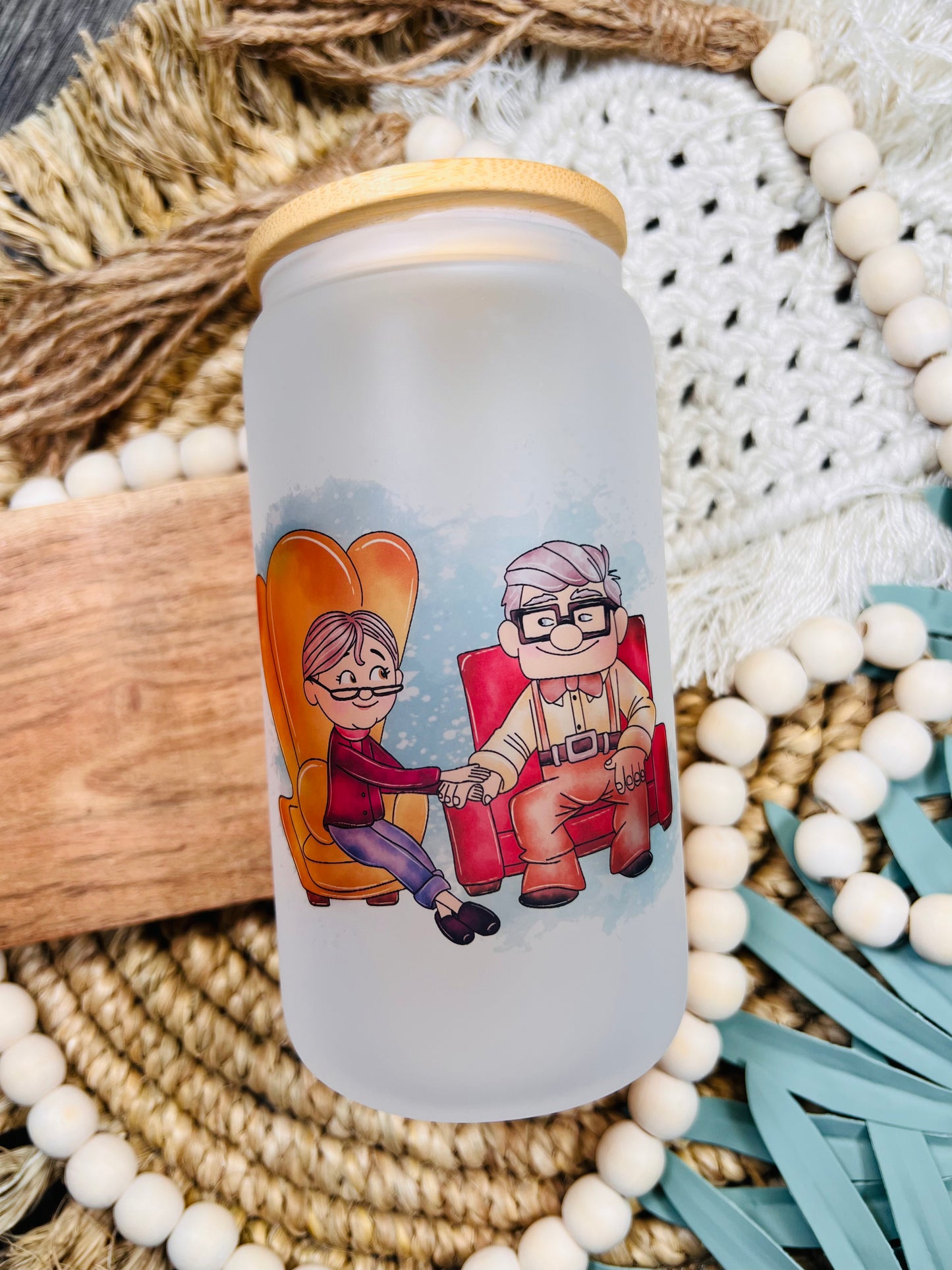 Ellie & Carl Glass Can