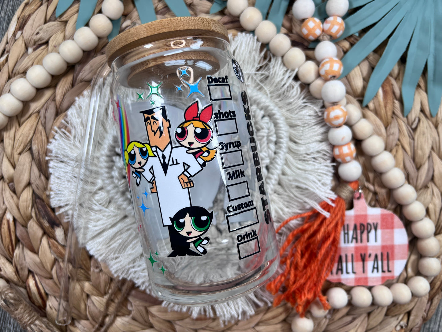 Black PPG Starbucks Glass Can