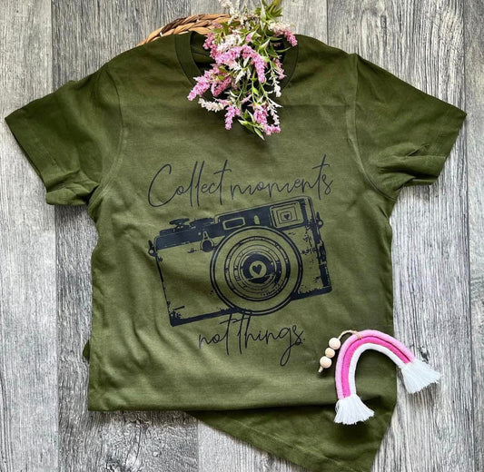 Camiseta "Colecciona momentos, no cosas"