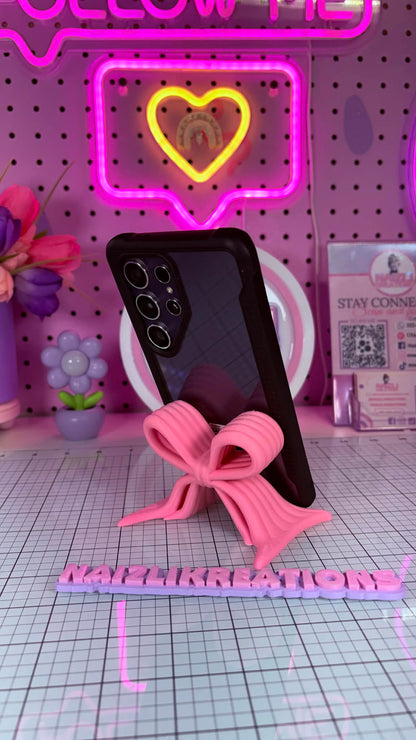 Phone Holder 3D Decorative Bow – Girly Edition
