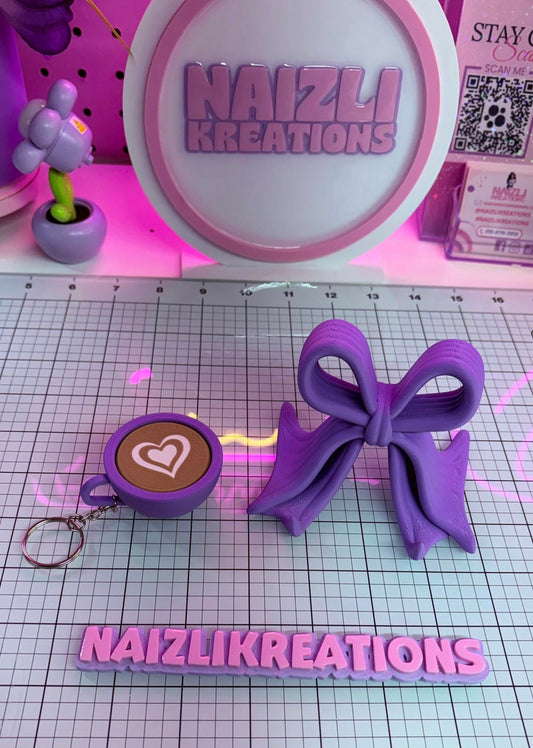 Bow Holder Phone + Coffe Latte Clicker Combo