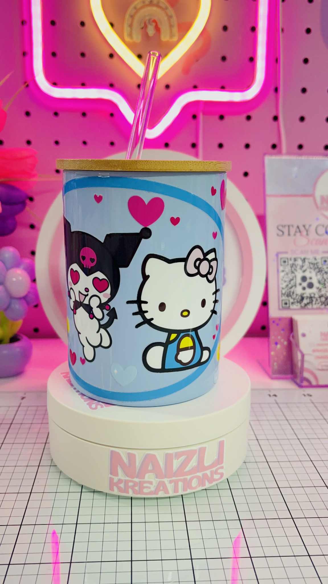 Kurom & HK Glass Mug Blue