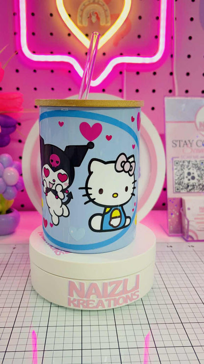 Kurom & HK Glass Mug Blue