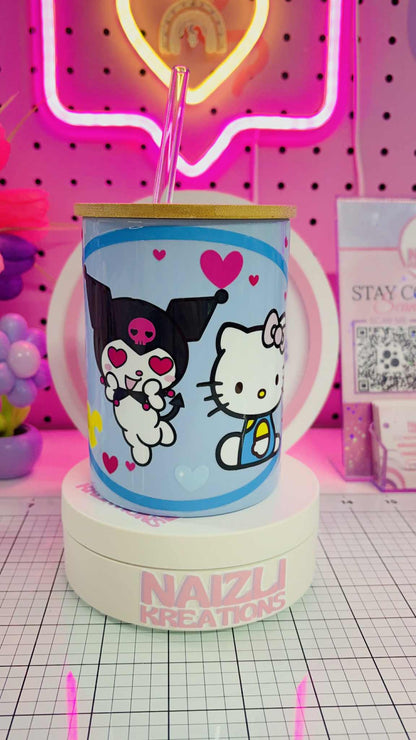 Kurom & HK Glass Mug Blue