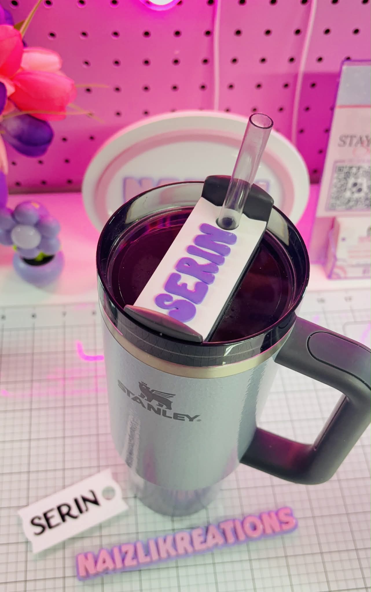 Personalized 3D printed nameplate for Stanley
