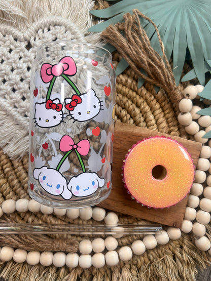 Lata de vidrio Cherry Kawaii 