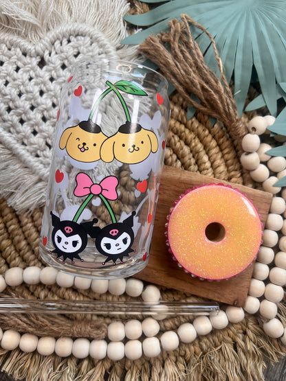 Lata de vidrio Cherry Kawaii 