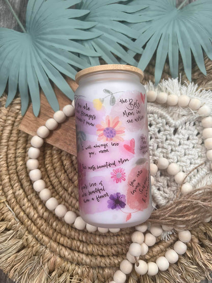 Best Mom Ever Glass Can