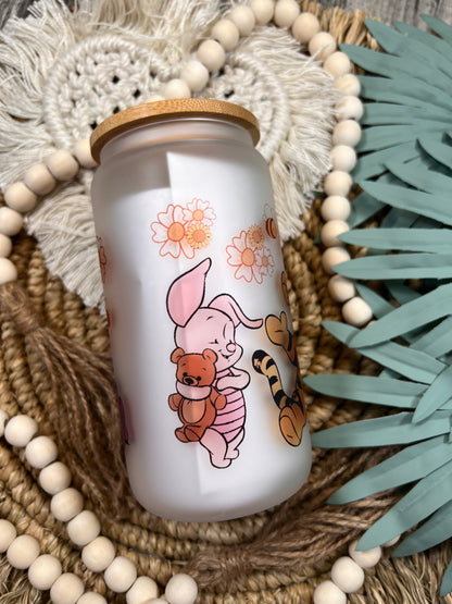 Lata de vidrio de Pooh y sus amigos