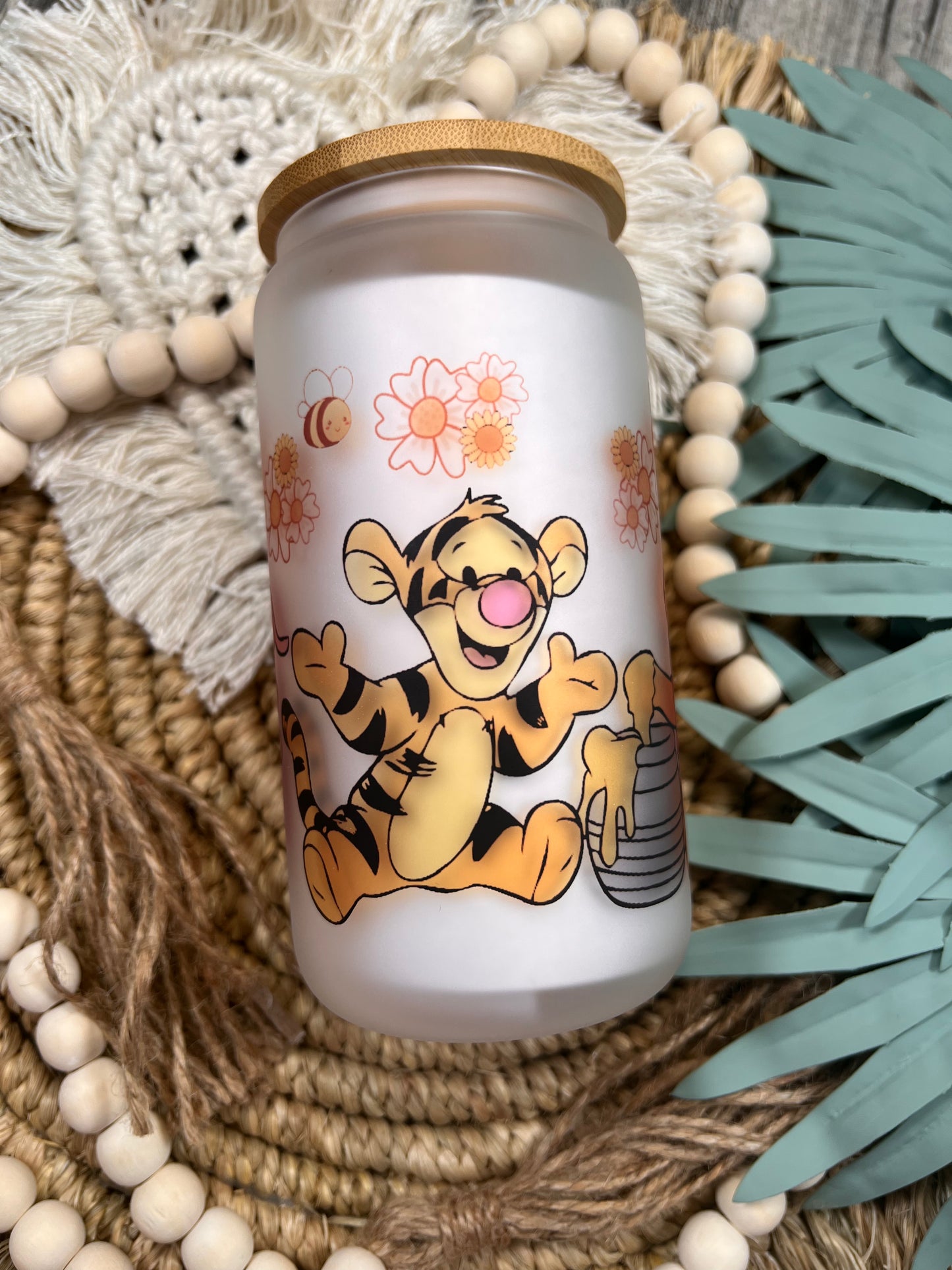 Lata de vidrio de Pooh y sus amigos