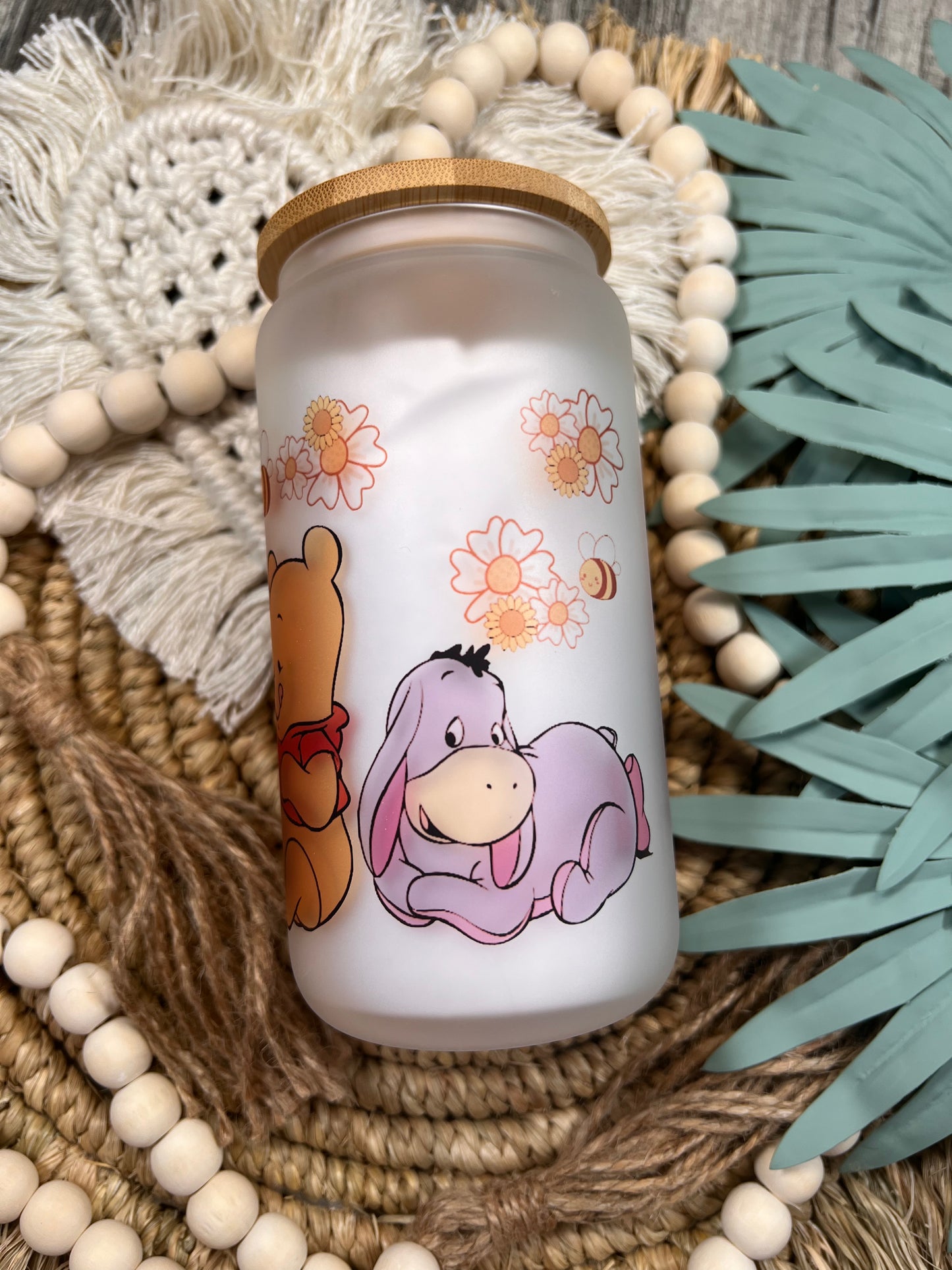 Lata de vidrio de Pooh y sus amigos